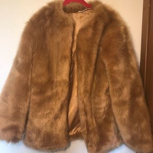 Brown fur coat